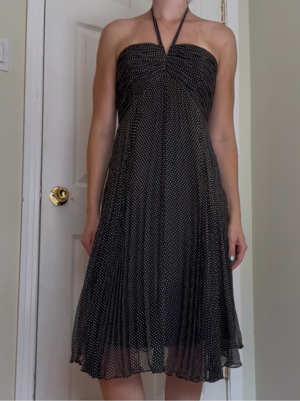 Laundry By Shelli Segal Silk Polka Dot Dress